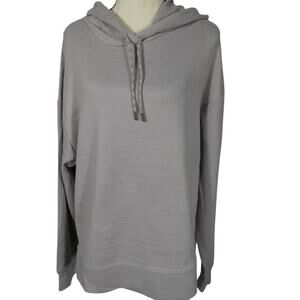 Avalanche Outdoor Women's Large Hooded Sweatshirt Gray Side Slits Athleisure